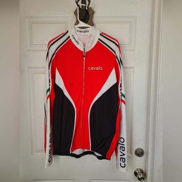 Cavalo Men's Performance Long Sleeve Bicycle Jersey, Size:XXL Color: Red - Picture 3 of 13